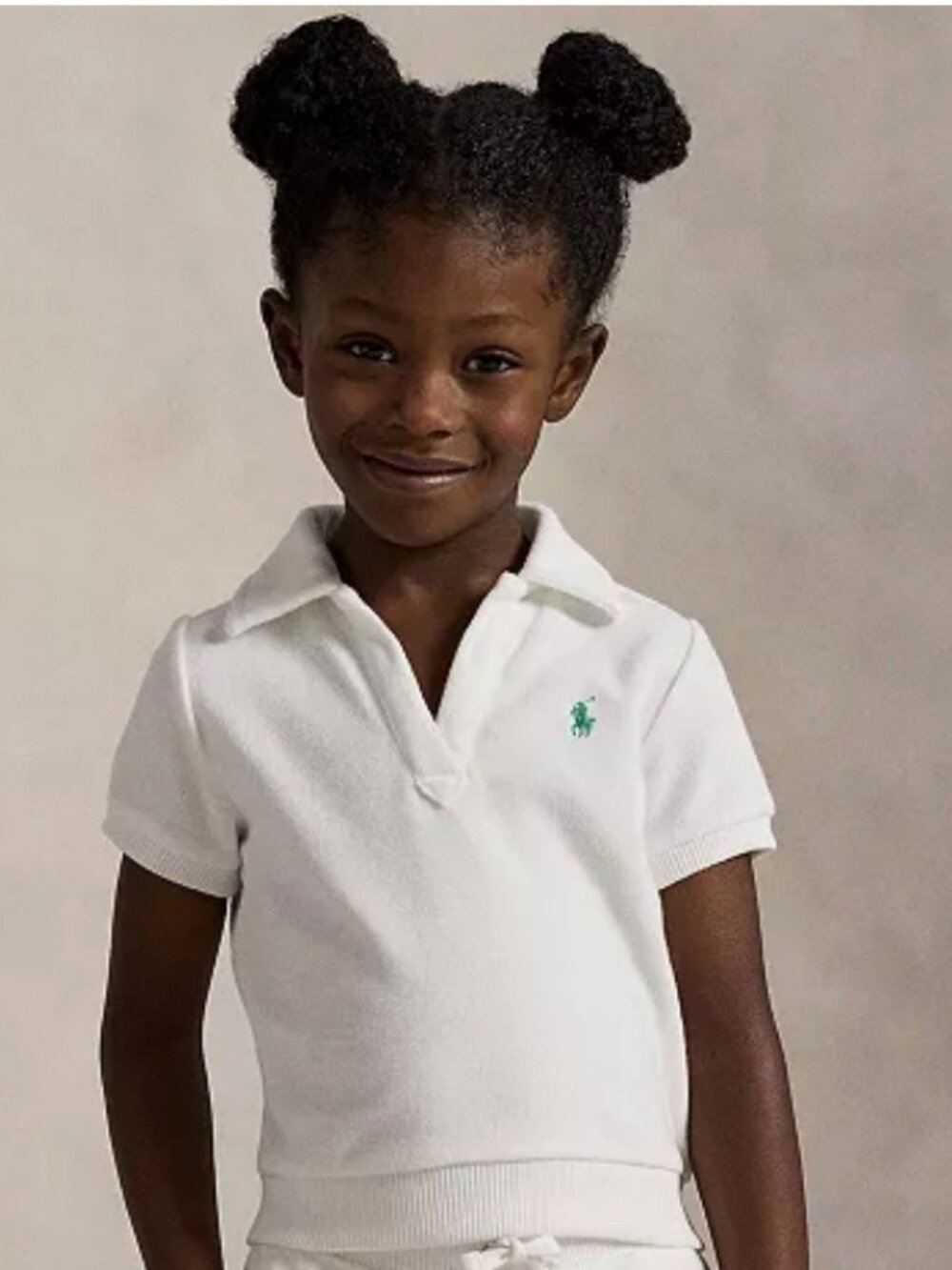 Polo Ralph Lauren Girls Terry Cloth Polo Shirt Preppy Coastal Summer-L (12-14)